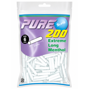 PURE 6MM*30MM薄荷味（200粒）(Pure Slims Extreme Long Menthol Filter 6*30mm 200pcs)
