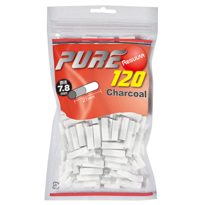 PURE 7.8MM*27MM(120粒）(Pure Charcoal Regular Filter 7.8*27mm 120pcs)